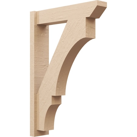 Ekena Millwork 6-in W x 26-in D x 38-in H Balboa Slat Rough Cedar Woodgrain TimberThane Outlooker, Primed Tan OUTUR060X26X38BOA24RCPR